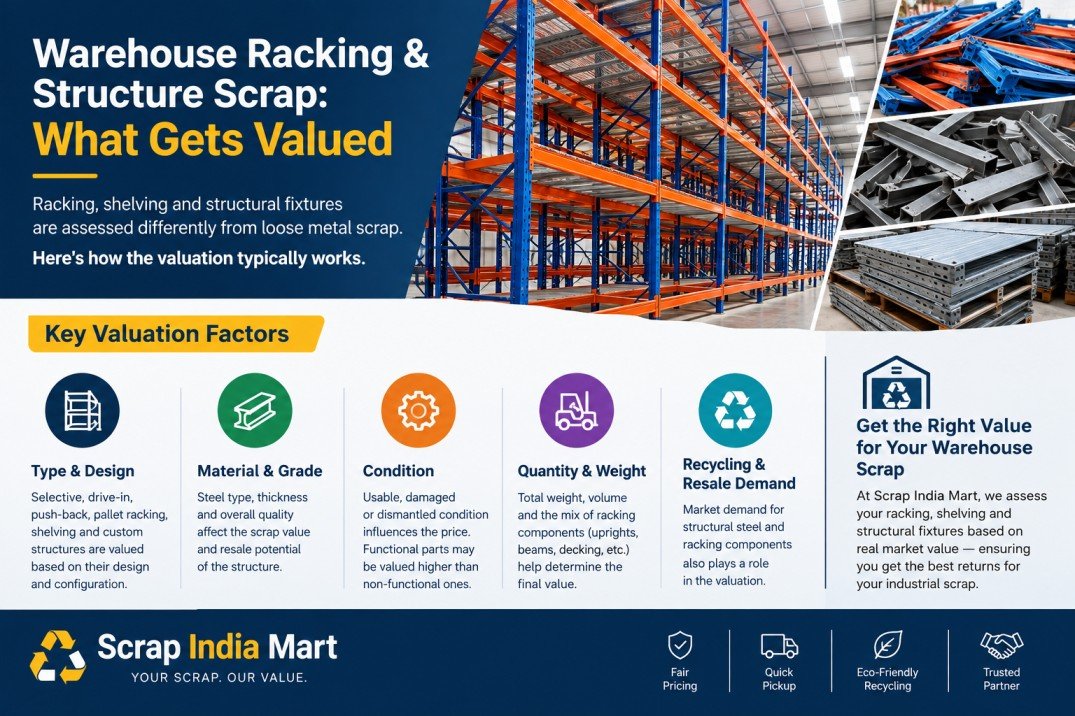 Warehouse Racking & Structure Scrap: What Gets Valued — Warehouse scrap article, Scrap India Mart Bangalore