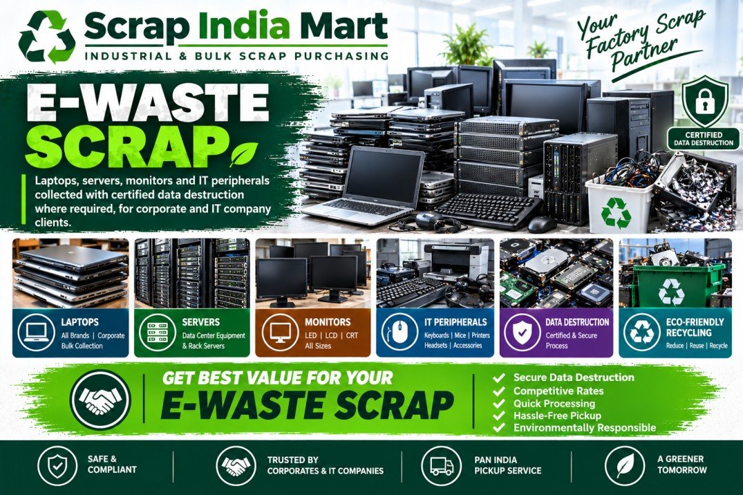 Stacked old computers e-waste — Scrap India Mart