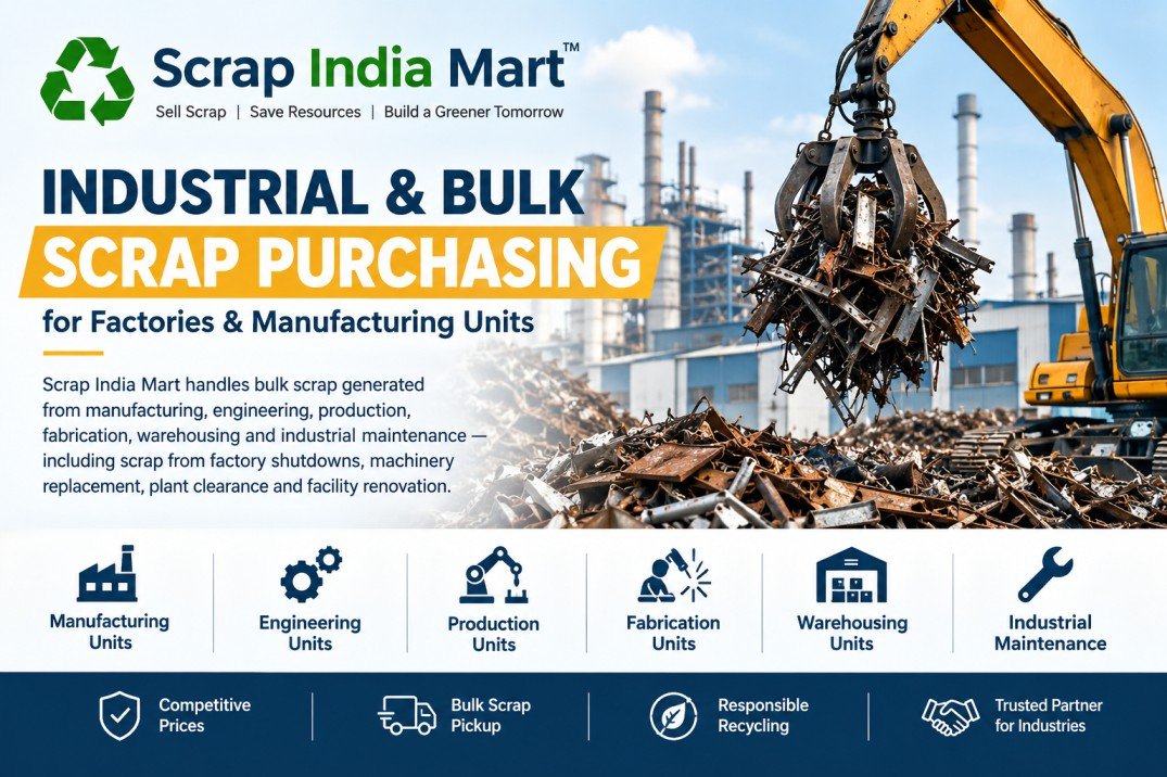 Industrial scrap metal collected in bulk — Scrap India Mart Bangalore